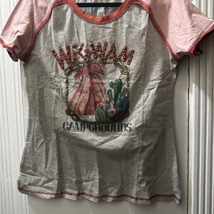 Delila Women’s Mineral Wash Wigwam Graphic Tee DL-T007